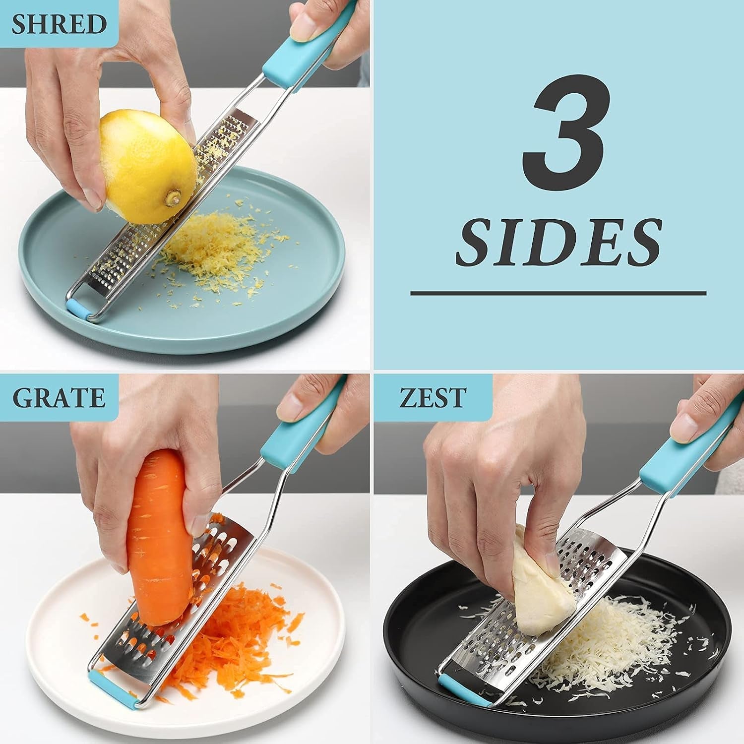 cheese-grater-citrus-zester-lemon-zester-pack-of-3-304-stainless-steel-a-sharp-tool-for-parmesan-cheese-ginger-garlic-nutmeg-chocolate-vegetables-fruits-dishwasher-safe-blue