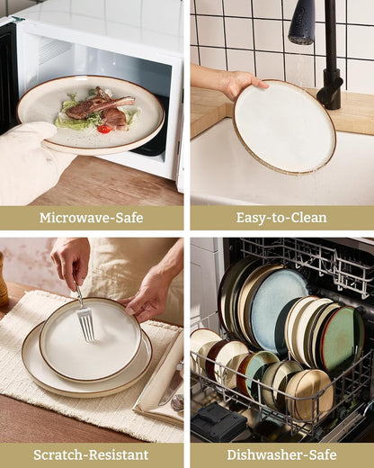Milkyway 16-Piece Dinnerware Set with Pasta Bowls, Light Khaki8