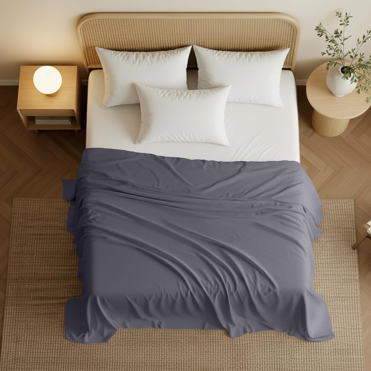 queen-size-flat-sheet-only-ultra-soft-breathable-hotel-sheets-grey