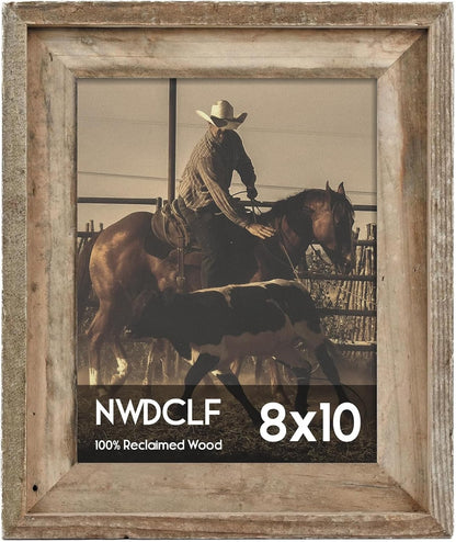 Rustic 8X10 Picture Frame, Reclaimed Barnwood Photo Frame for Wall Decor1