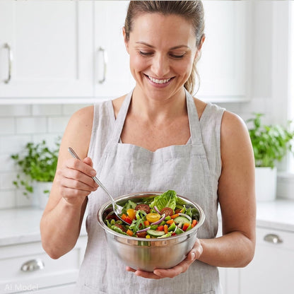 Stainless Steel Mixing Bowl Set, 7PCS Kitchen Prep Bowls (Khaki)5