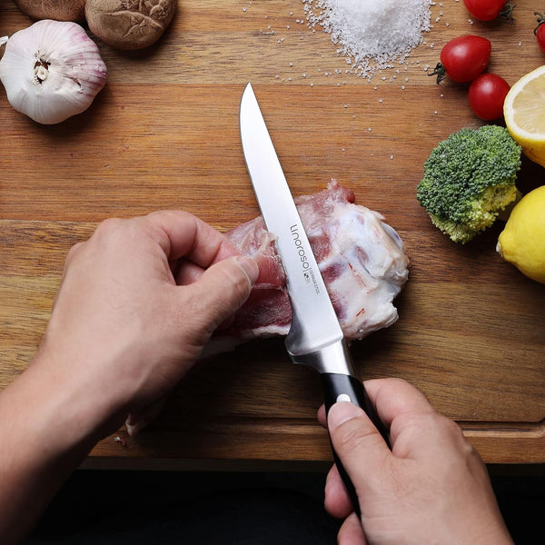 Boning Knife 5.7 Inch Kitchen Knife with Elegant Gift Box, Sharp Forged German Carbon Stainless Steel Fillet Knife for Meat, Fish, Poultry, Full Tang, Ergonomic Handle4