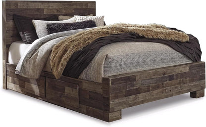 Signature Design by Ashley Derekson Queen Panel Bed with 4 Drawers, Gray1