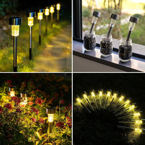 Outdoor Waterproof Solar Pathway Lights, 12 Pack Warm White3