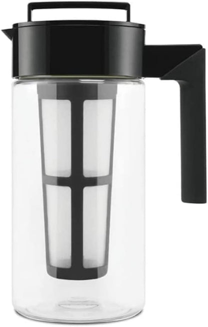 Deluxe Cold Brew Coffee Maker - Bpa-Free Tritan Pitcher with Airtight Leakproof Lid, Silicone Grip Handle, Fine-Mesh Filter - Shatter-Proof, Dishwasher Safe, Made in USA - 1 Quart/Black2