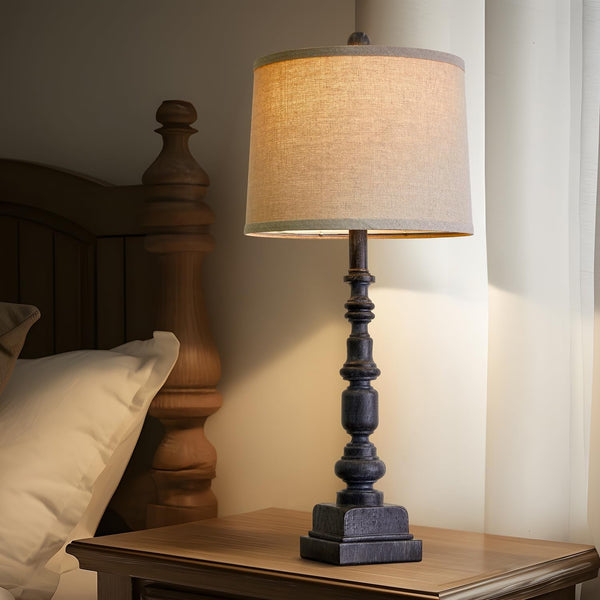 27.75" Farmhouse Table Lamps Set of 2 for Living Room, USB A+C Port7