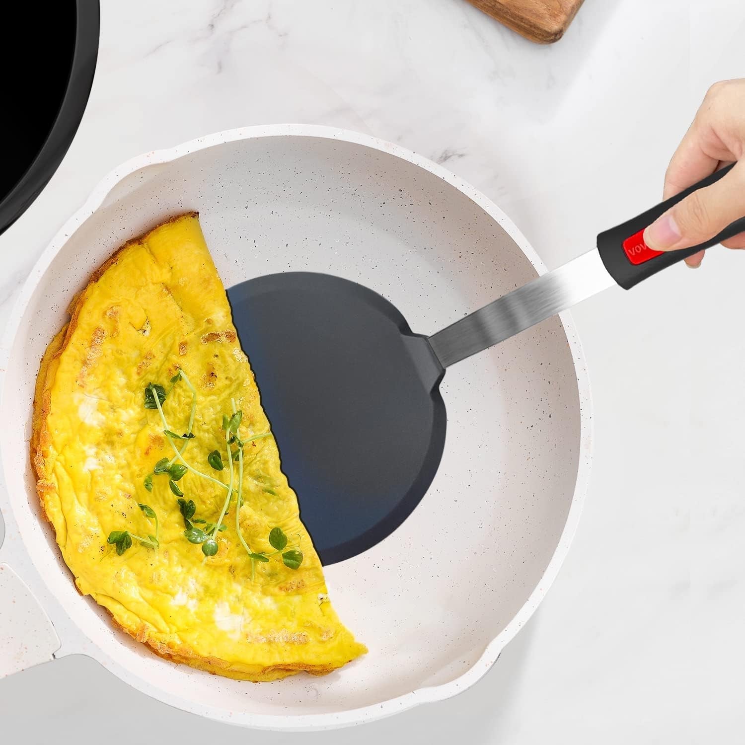 silicone-pancake-spatula-turner-with-lengthened-handle-heat-resistant-cooking-spatulas-for-nonstick-cookware-large-flexible-kitchen-utensils-bpa-free-rubber-flipper-for-egg-pancake-fish-burger