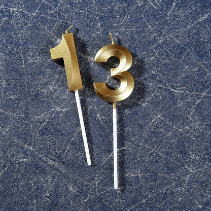 Gold 13 Birthday Candles,13Th Birthday Decorations for Girls Boys3