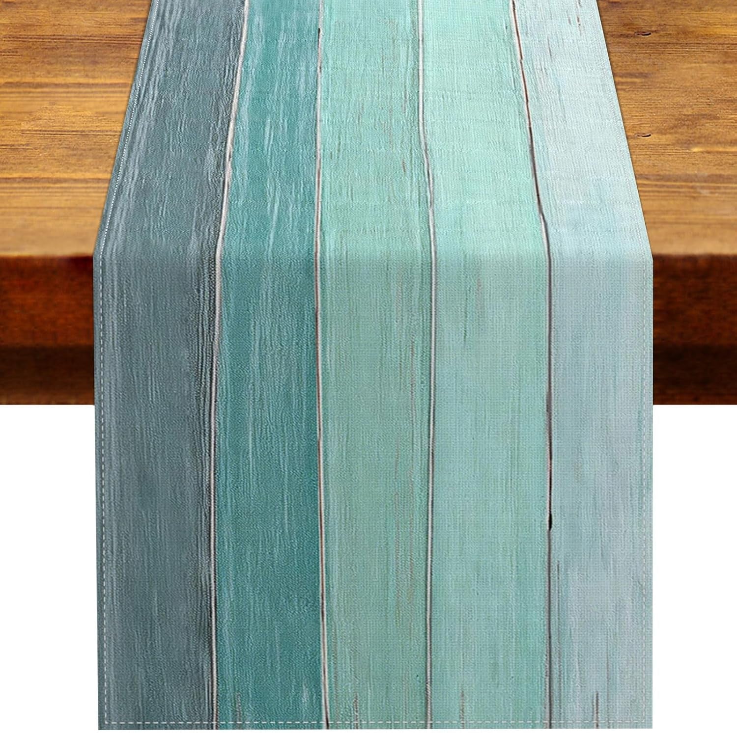 teal-aqua-stripe-table-runner-beach-coastal-under-the-sea-party-decoration-summer-pool-beach-home-kitchen-dining-room-table-decor
