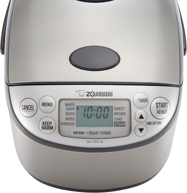 Zojirushi NS-TPC10XT Micom Rice Cooker & Warmer (With Pfas-Free Nonstick), 5.5-Cup, Stainless Brown2