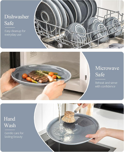 Dinnerware Sets for 4, Ceramic Plates and Bowls Sets (12 Piece)6