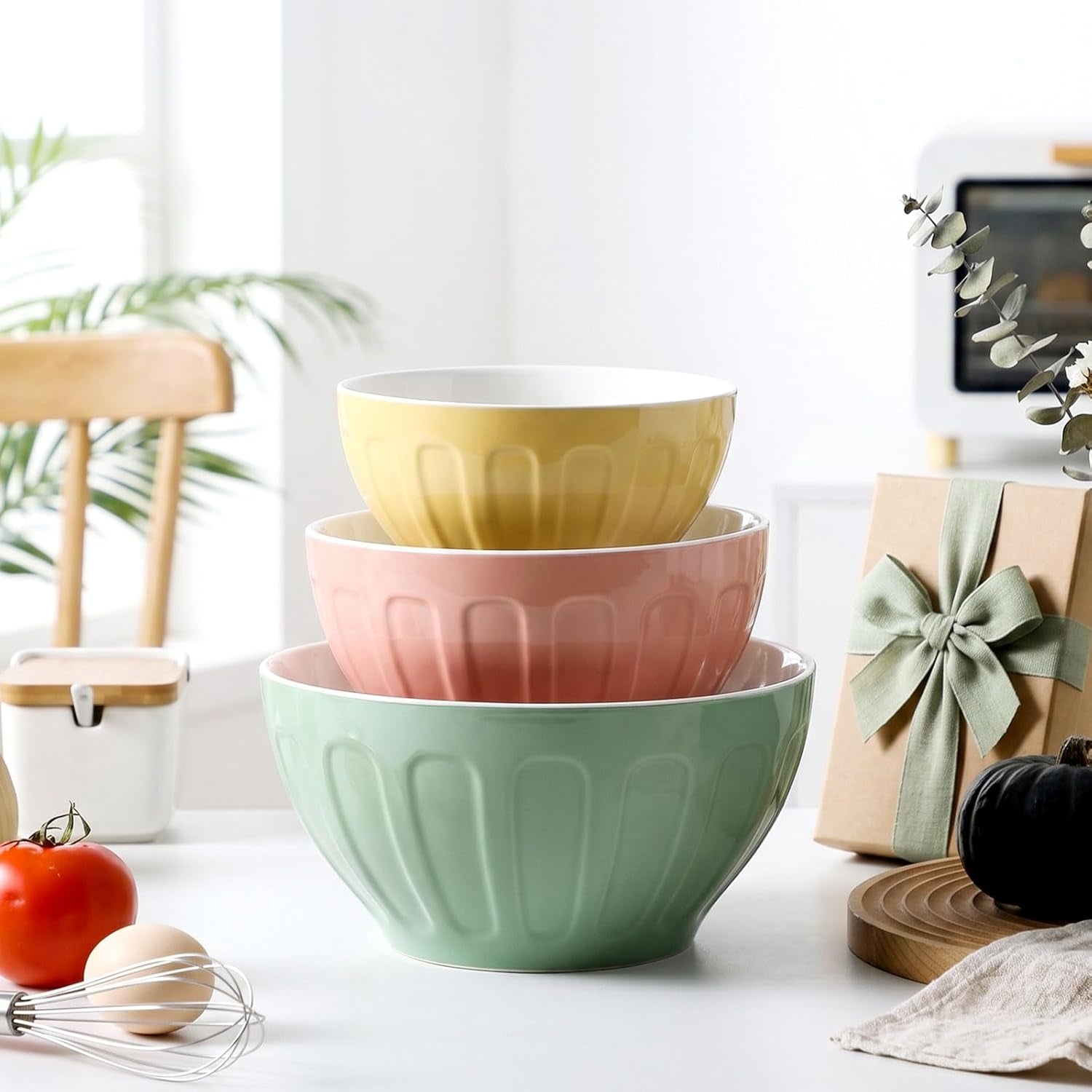 ceramic-mixing-bowls-set-of-3-large-nesting-bowls-for-serving-baking-prepping-housewarming-wedding-gift-oven-microwave-and-dishwasher-safe-3-2-1-7-1-2-qt-pastel-color
