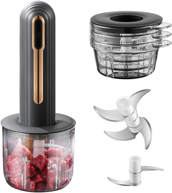 Electric Mini Food Processor, 4-Cup Portable USB Small Food Processor, Garlic Mincer, for Dicing, Mincing, and Puree, Black1