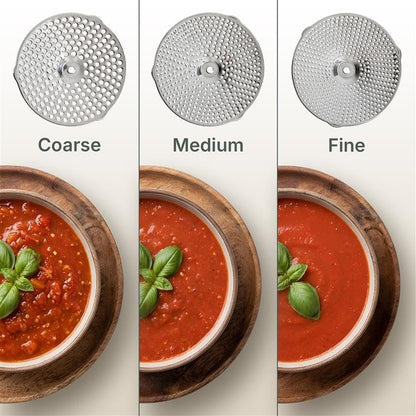 Hungry Artisan Stainless Steel Food Mill for Tomato Sauce & Canning | 3 Interchangeable Discs, Ergonomic Rotary Hand Crank; for Applesauce, Baby Food, Mashed Potatoes & Purees2