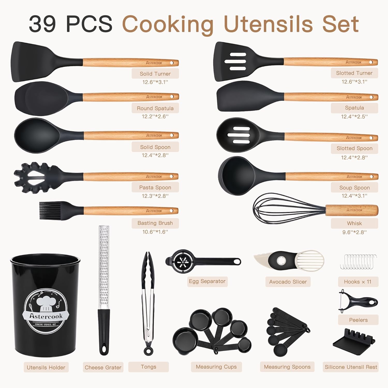 39-pcs-kitchen-utensils-set-silicone-cooking-utensil-sets-with-wooden-handle-446-f-heat-resistant-food-grade-spatula-set-bpa-free-kitchen-gadgets-tools-set-spoons-for-nonstick-cookware