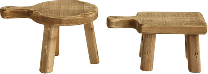 Creative Co-Op Small Wood Pedestal with Handle13