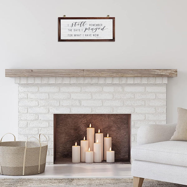 I Still Remember the Days I Prayed Rustic Wood Sign | Christian Inspirational Quote, Vintage Farmhouse Wall Decor, Wooden Plaque for Home Living Room Garden5