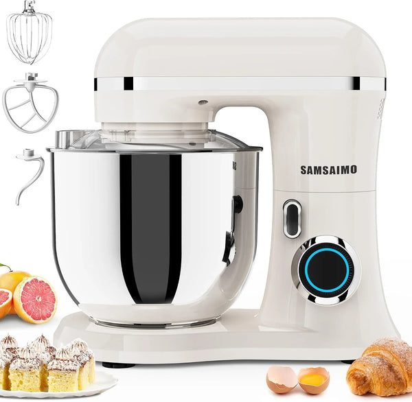 Stand Mixer, 6.5QT Tilt-Head Electric Kitchen Mixer 660W, 10-Speed Household Food Mixer with 304 Stainless Steel Bowl, Bread Cake Mixer Include Dishwasher Safe Dough Hook, Beater and Whisk1