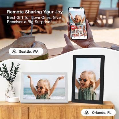 Frameo Digital Frame Wifi, 15.6 Inch Digital Picture Frame Large Display5