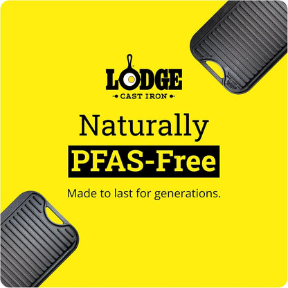 Pro-Grid Reversible Grill/Griddle, Pfas-Free, 20 X 10.5 Inches | Dual-Sided Reversible Cast Iron Grill & Griddle, Double Burner, Even Heat Distribution, Non-Toxic Cookware9