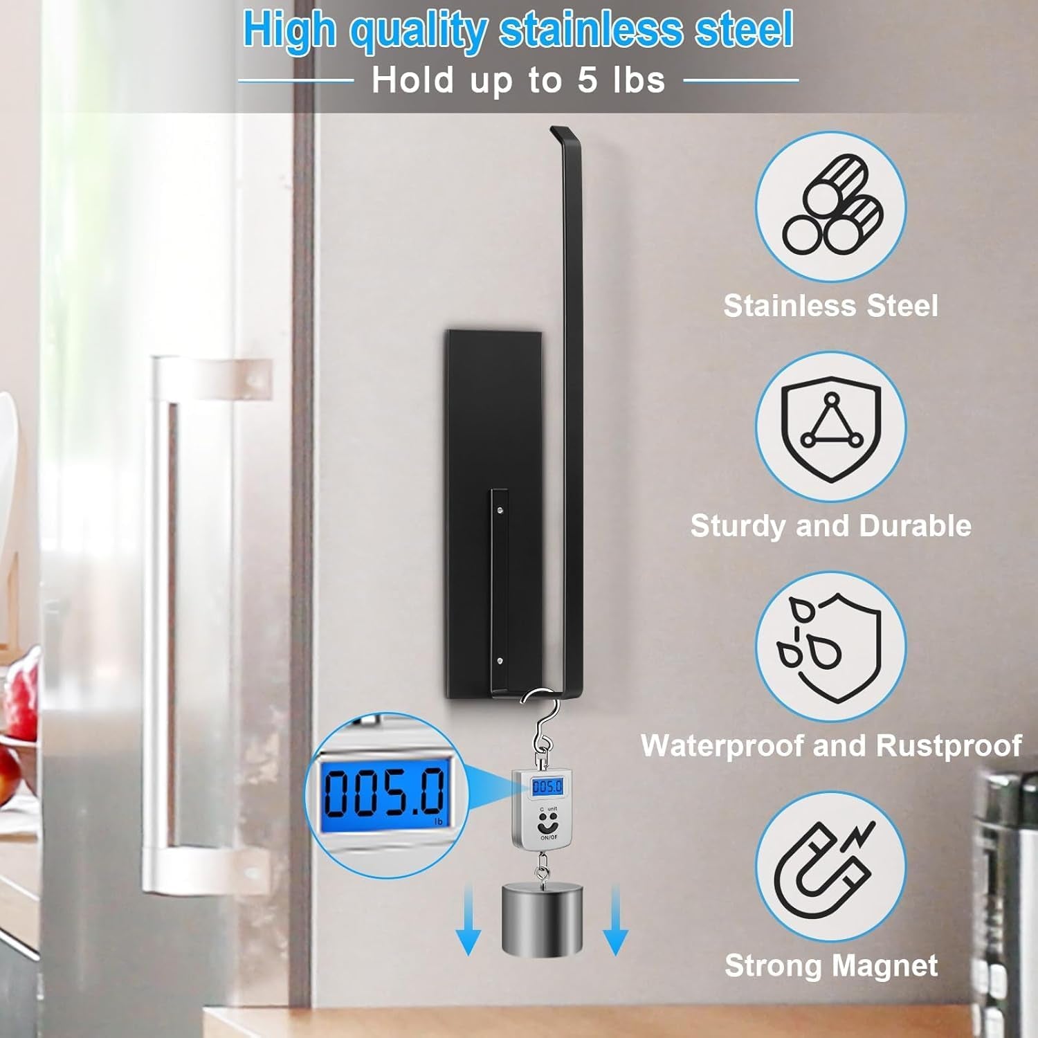 black-paper-towel-holder-magnetic-paper-towel-holder-for-fridge-toilet-paper-roll-holder-magnet-towel-rack-wall-mount-fridge-organizer-for-paper-towels-rolls-bathroom-pantry-rv-kitchen-storage