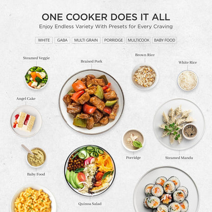 CUCKOO Micom Fuzzy Logic Rice Cooker, 20-Cup Cooked, White, CR-1020F | Large 10-Cup Uncooked Capacity, Nonstick Inner Pot, 15 Cooking Modes, 12-Hour Preset Timer, Steam Plate Included6