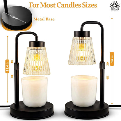 Candle Warmer Lamp with Timer & Wireless Remote Control – Dimmable 4-Level Adjustable Height Electric Wax Melt Warmer, Flameless Jar Light for Modern Minimalist Home Decor2