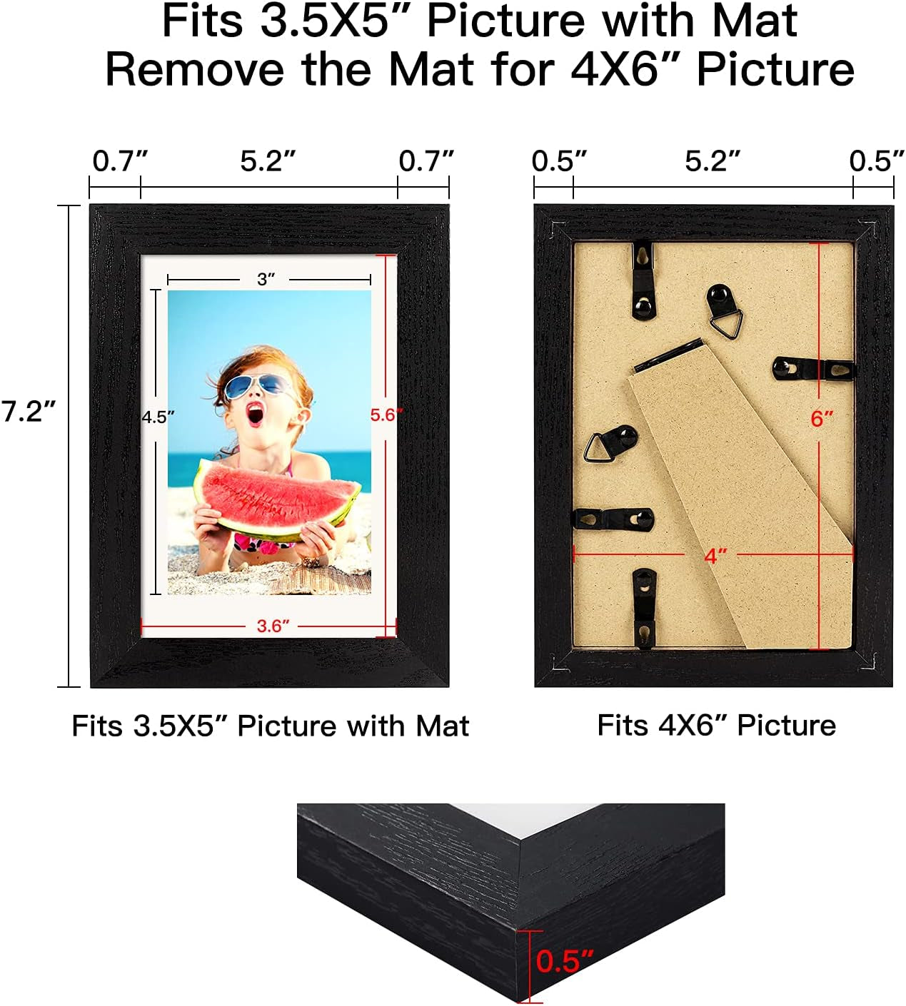 4x6-picture-frame-black-wood-pattern-set-of-4-display-pictures-3-5x5-with-mat-or-4x6-without-mat-horizontal-and-vertical-formats-for-wall-and-table-mounting