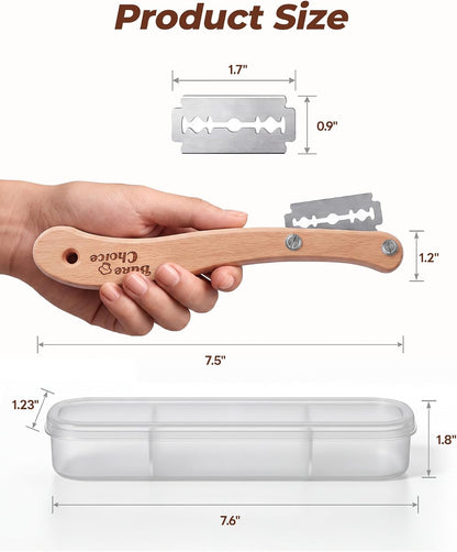 Bread Lame, Sourdough Scoring Tool with Ergonomic Wooden Handle2
