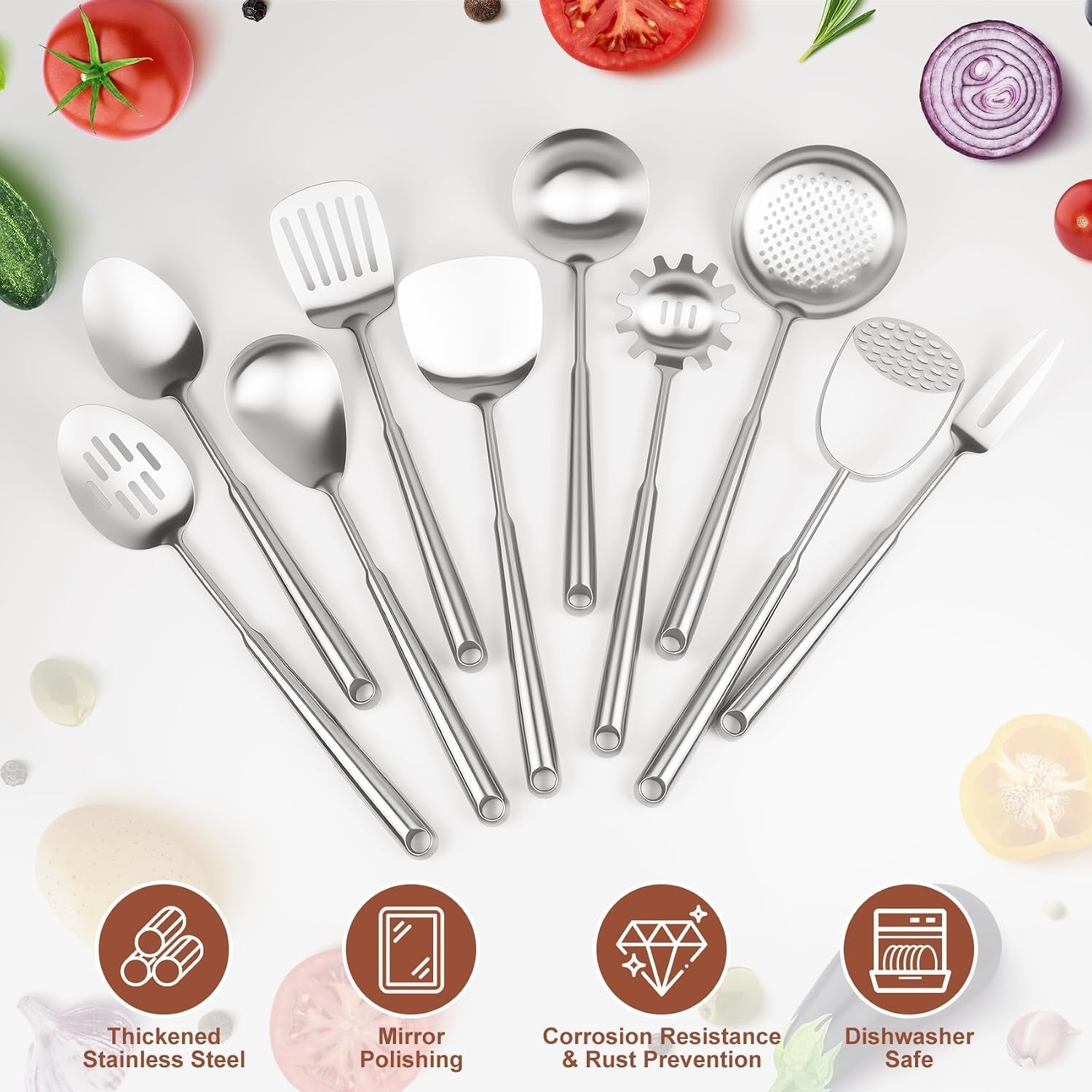 304-stainless-steel-cooking-utensils-set-10pcs-long-metal-kitchen-utensils-set-come-with-spoon-potato-press-spatula-ladle-skimmer-turner-pasta-server