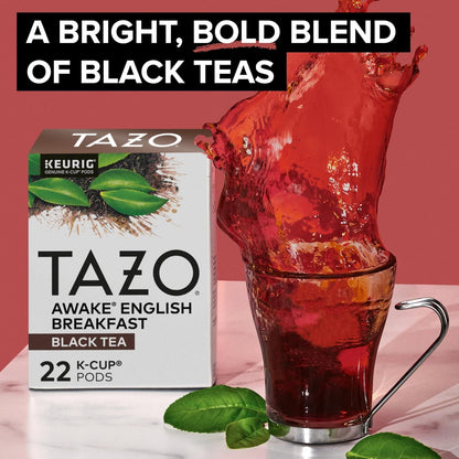 TAZO Awake English Breakfast Tea K-Cups, Bold Traditional Breakfast-Style Black Tea for Health and Wellness, 22 Pods3