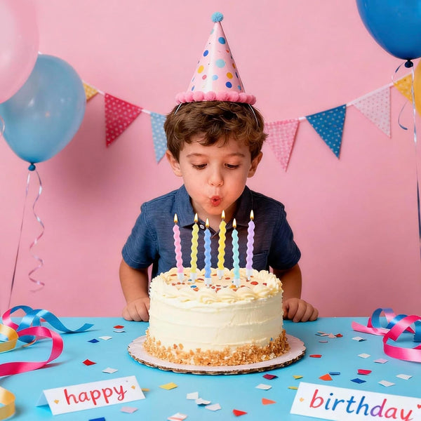 12-Count Birthday Candles - Rainbow Birthday Candle with Holders Colorful Spiral Long Cake Candles for Birthday Wedding & Lucky Party Cake Decorations6