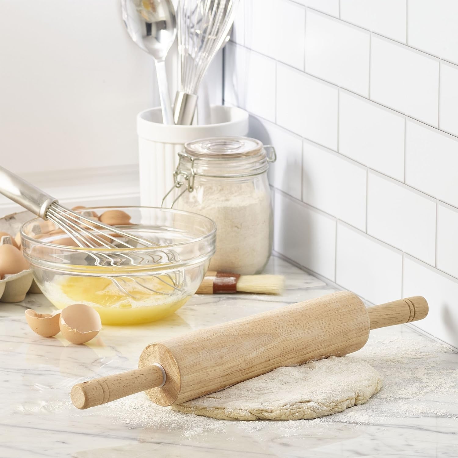 classic-wood-rolling-pin-18-inch-hardwood-dough-roller-for-baking-pizza-pies-pastry-and-cookies-ergonomic-handles-kitchen-essential