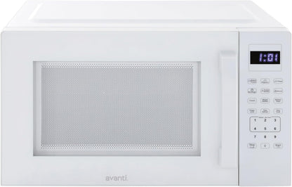 Microwave Oven 1000-Watts Countertop Compact with 9 Pre-Set Cooking Settings, Speed Defrost & by Weight, Electronic Control Panel and Glass Turntable, 1.5-Cu.Ft., White2