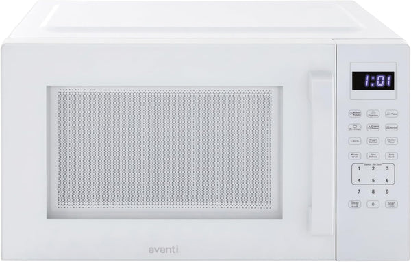 Microwave Oven 1000-Watts Countertop Compact with 9 Pre-Set Cooking Settings, Speed Defrost & by Weight, Electronic Control Panel and Glass Turntable, 1.5-Cu.Ft., White2