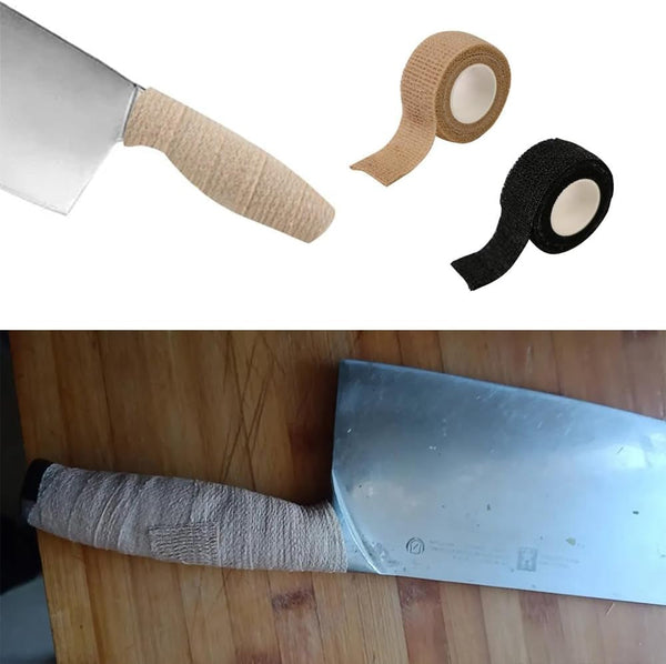 8 Pack Knife Handle Grips Wrap Tape Non-Slip Fabric Kitchen Knives Handle Cover Sleeves Wrap Pads for Kitchen Knife Set Chef Knife Boning Knife Fillet Knife Santoku Nakiri Knife Chef'S Knives8