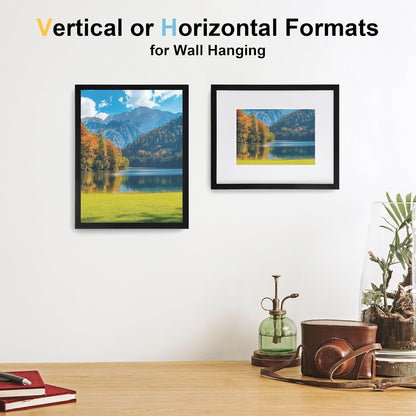 5X7 Black Plastic Picture Frame 6Pk 4X6 Mat Acrylic Sheet6