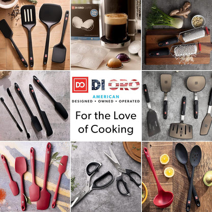 DI ORO Silicone Spatula Set - 600F Heat Resistant, 4-Pc Black8