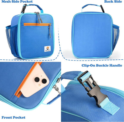 Lunch Box Kids,Premium Insulated Lunchbox for Girls Boys,Soft Mini Cooler Bag Back to School Thermal Reusable Lunch Bag for Work School Picnic (Blue)7