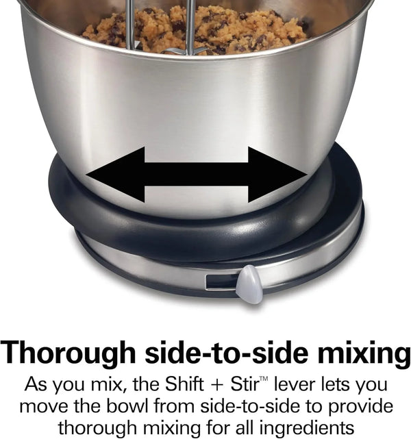 Classic Stand and Hand Mixer, 4 Quarts, 6 Speeds with Quickburst, Bowl Rest, 290 Watts Peak Power, Black and Stainless | 2-In-1 Versatility | Quickburst for Added Power | 290 Watts Peak Power | Built-In Bowl Rest | Black and Stainless Steel6