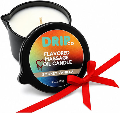 Drip Massage Candle 4 Oz Smokey Vanilla, Flavored & Scented Couples Gift1