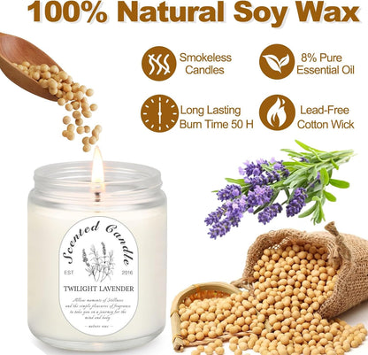 Scented Candles Gift Set, 4 Pack 7 Oz Soy Wax Candles for Home3