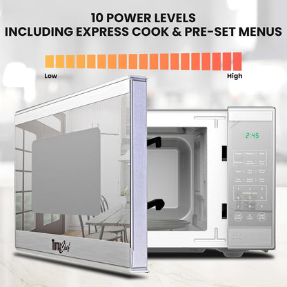 0.7 Cu Ft Microwave Oven Compact Countertop Microwave, Small Stainless Steel Kitchen Appliance with Digital Touch, Pre-Set Functions, 10” Turntable 700 Watt6