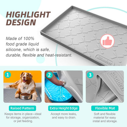 Waterproof under Sink Mat 34" X 22", Silicone Mat Kitchen Liner | Bpa-Free Silicone Tray with Raised Lip Protect Cabinets from Leaks, Versatile Home Organizer for Bathroom, Pets, Boots, Floor4