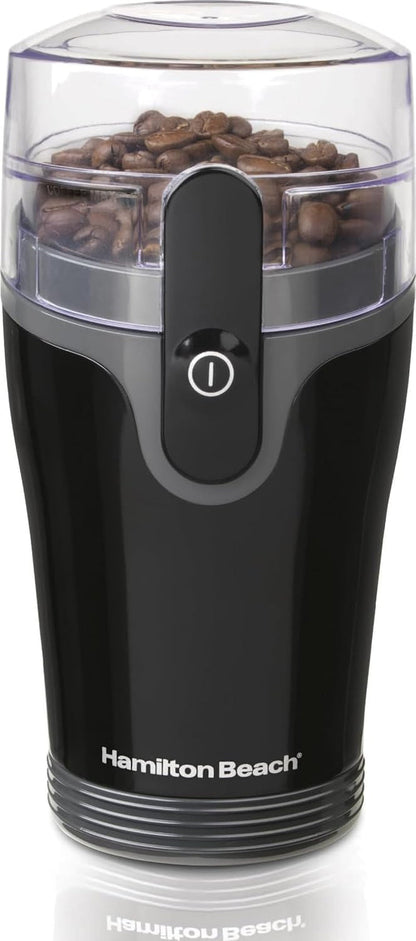 Fresh Grind Electric Coffee Grinder for up to 12 Cups | Grinds Coffee Beans, Spices & More | Stainless Steel Blades | Easy-Clean Removable Chamber | Black | 80335RG1