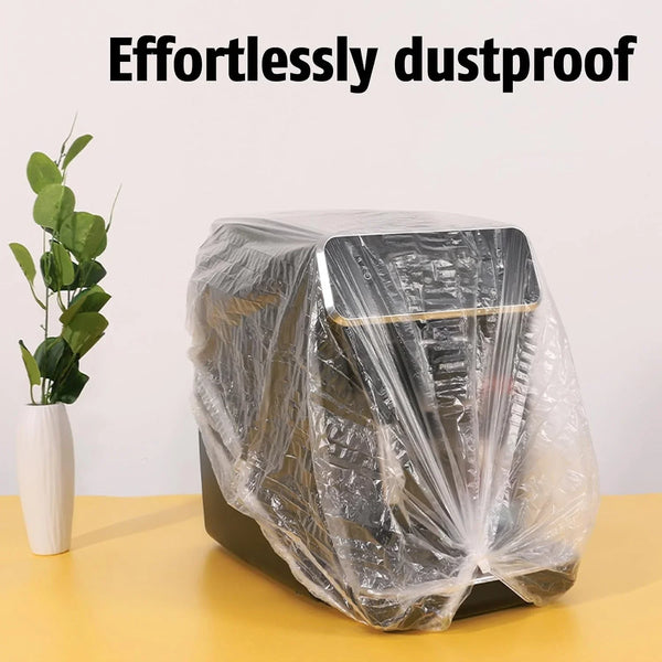 60PCS Clear Kitchen Appliance Covers, Thickened Disposable Furniture Dust Cover Dustproof with Elastic for Small Appliance (Oven, Pressure Cooker, Blender, Toaster, Air Fryer, Instant Pot), (S, M, L)5