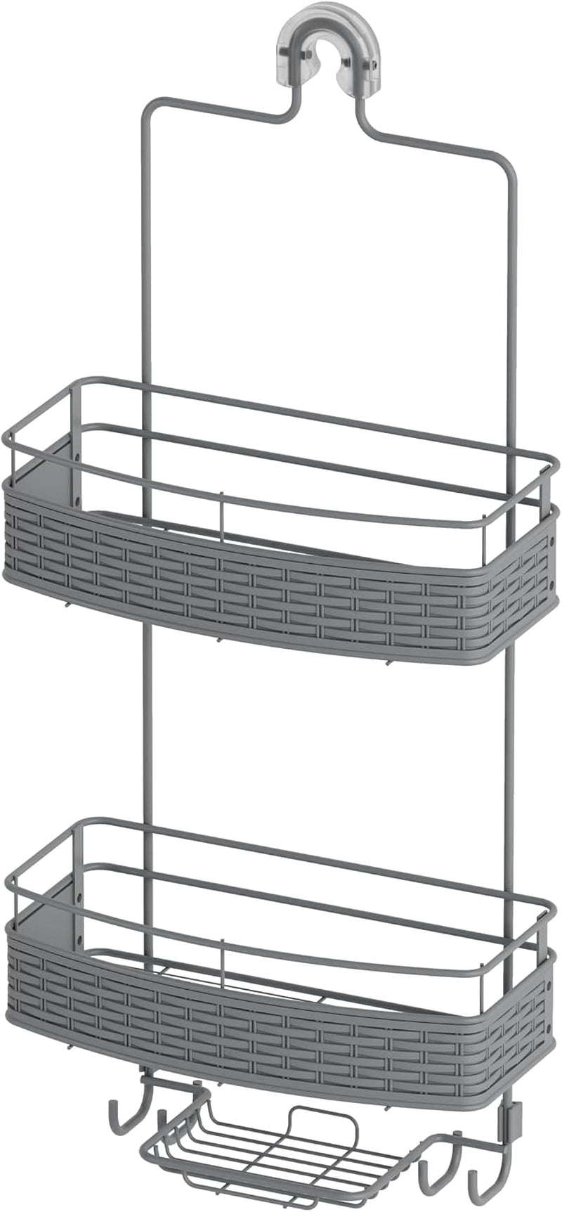 hanging-shower-caddy-rust-resistant-shower-organizer-for-inside-shower-over-showerhead-steel-storage-rack-for-bathroom-with-2-shelves-soap-holder-and-hooks-gray