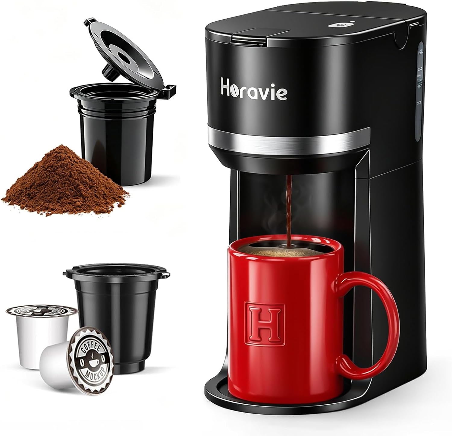 small-single-serve-coffee-maker-for-k-cup-and-grounds-fast-brew-one-cup-coffee-machine-with-one-button-6-to-12-oz-brew-sizes-compact-pod-coffee-maker-perfect-for-home-office-travel-black