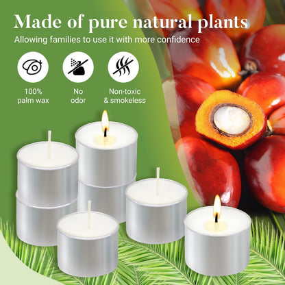 Tea Candles 100 Pack - 8 Hour Burn Time,Unscented Tea Lights Candles for Shabbat, Weddings, Christmas Lights, Home Decor3