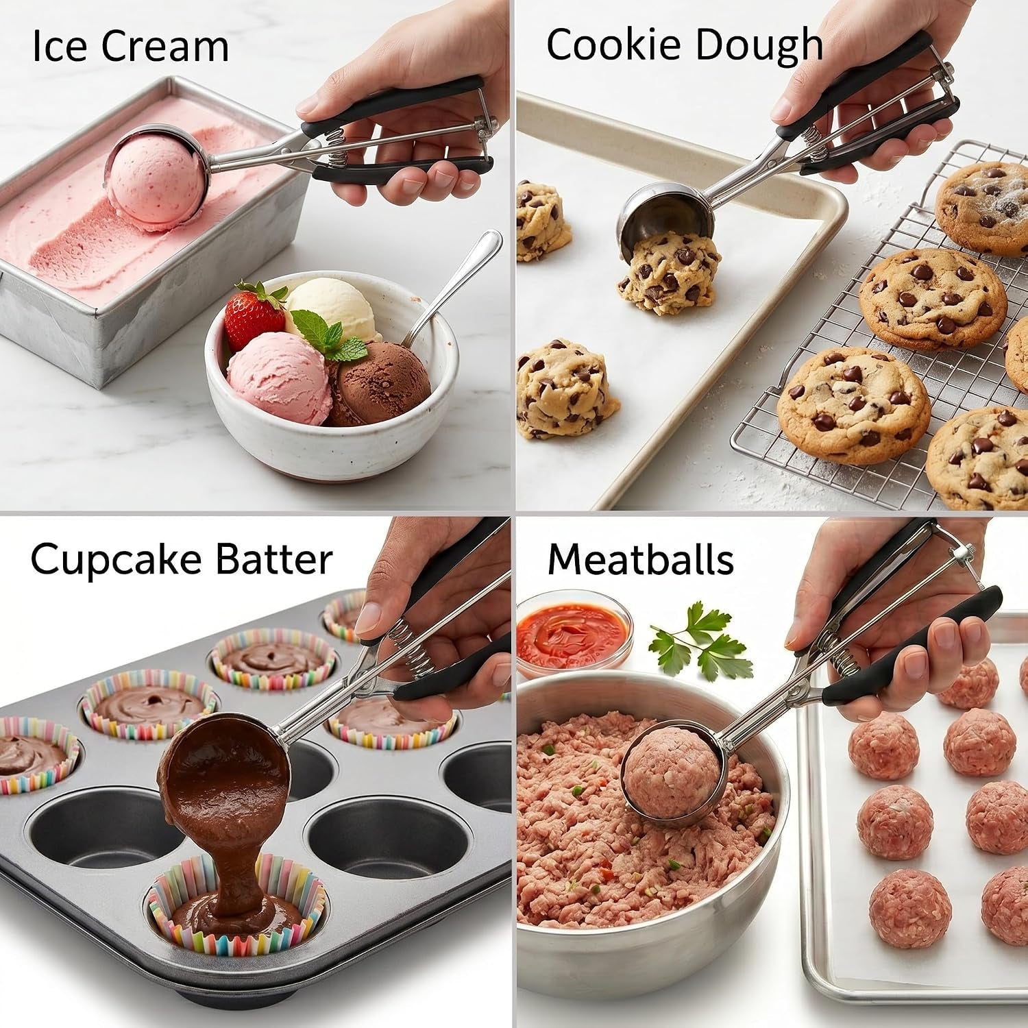 ice-cream-scoop-18-8-stainless-steel-cookie-scoop-cookie-scoops-for-baking-2-tbsp-30-ml-1-oz-cookie-dough-scoop-ice-cream-scooper-with-trigger-release-cookie-scooper-for-baking